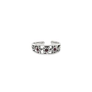 Sterling Silver Pink Daisy Toe Ring - G9006