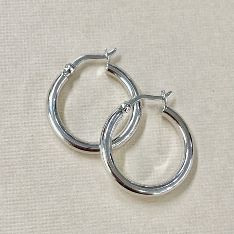 Sterling Silver 20mm Hoop Earrings - G9055