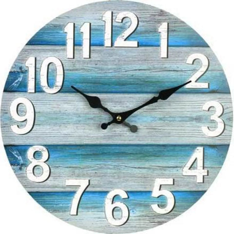 Turquoise Beach House Wall Clock - G7765