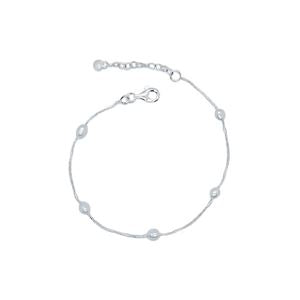Sterling Silver Freshwater Pearl Fine Chain Bracelet - G8987