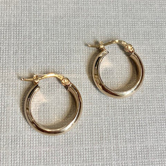 9ct Rose Gold Hollow Hoop Earrings - G5637