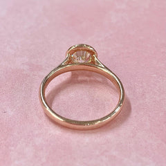 10ct Rose Gold Champagne 1ct Moissanite Ring - G9017
