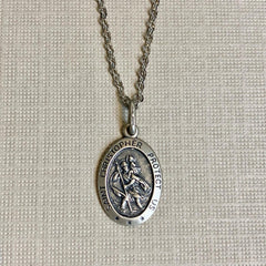 Sterling Silver Small St Christopher Pendant - G8831