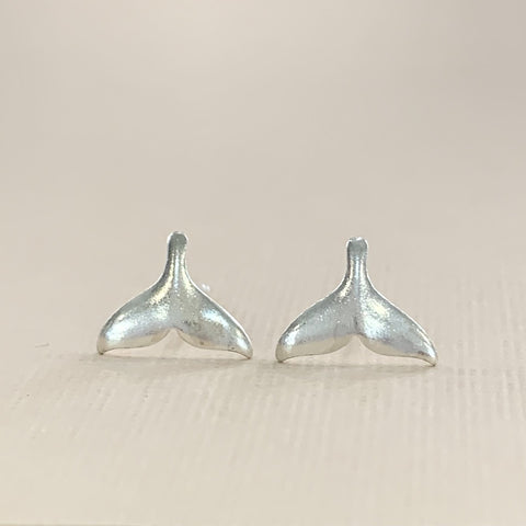 Sterling Silver Whale Tail Studs - G9092