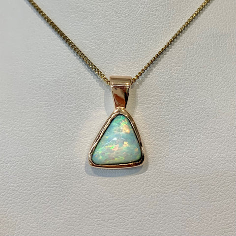 9ct Rose Gold 2.7ct Solid Opal Pendant - G7150
