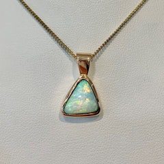 9ct Rose Gold Handmade 2.7ct Solid Opal Pendant - G7150