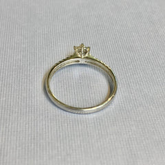 9ct White Gold Diamond Cluster Illusion Set Engagement Ring - R2847