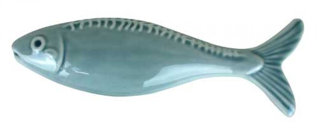 Light Blue Ceramic Flat Fish - G2275