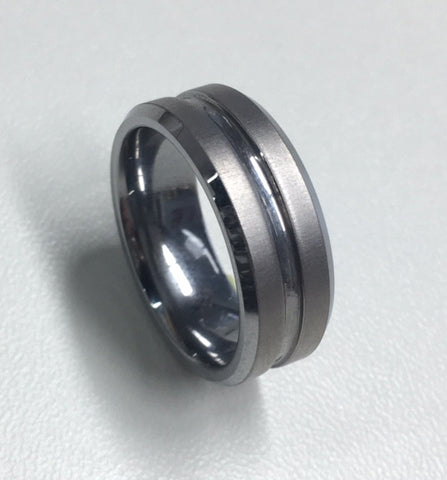 Tungsten Fancy Gents Ring - G2671