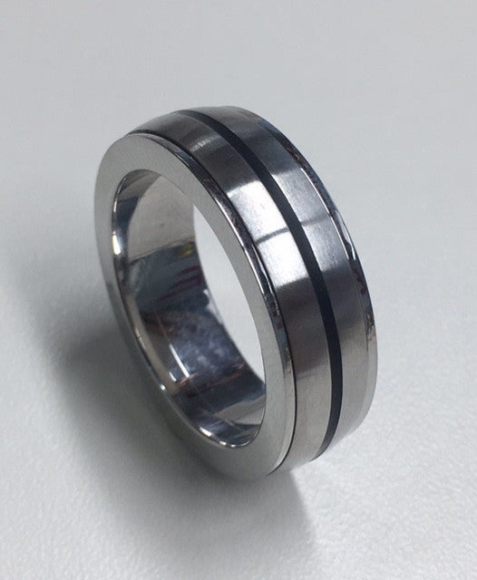 Stainless Steel Spinner Gents Ring - G2890