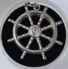 Sterling Silver Ships Wheel Charm - G2805
