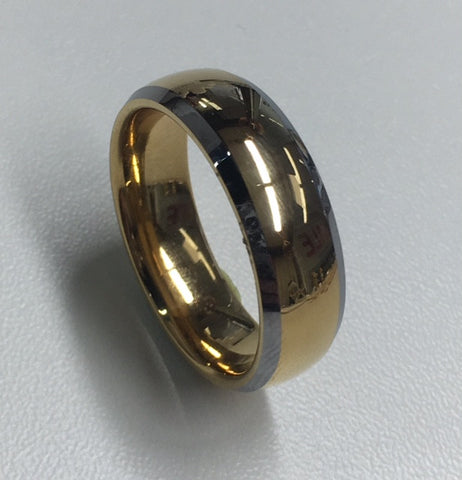 Tungsten Two Tone Gents Ring - G2888