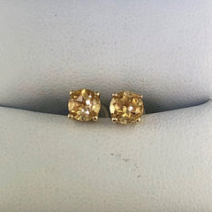 9ct Yellow Gold Citrine Stud Earrings -G5551