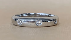 Sterling Silver Rhodium Plated 8x Cubic Zirconia Eternity Ring -  R1214
