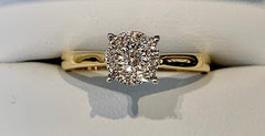 18ct Yellow Gold Ladies Solitaire Engagement Ring 0.15ct T.D.W - R2054