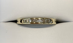 9ct Yellow Gold Channel Set Princess Cut Diamond Ring - R2383