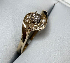 9ct Yellow Gold Diamond Engagement Ring 0.25Ct T.D.W - R2056