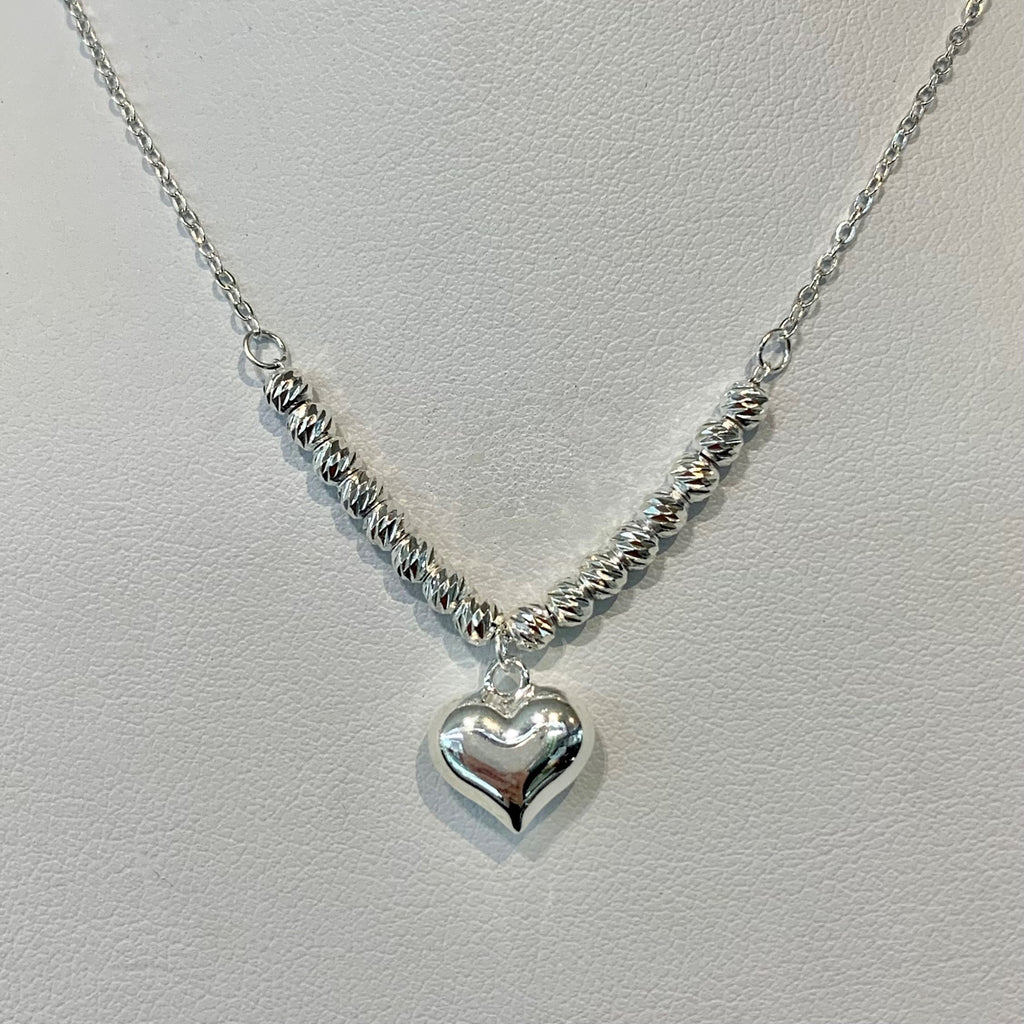 Sterling Silver Small Heart Necklace - G8205