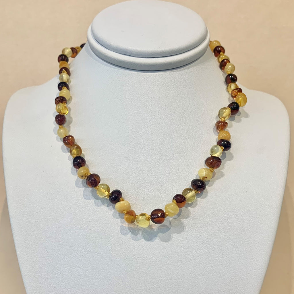 Multi-coloured Amber Baby Necklace - G8728