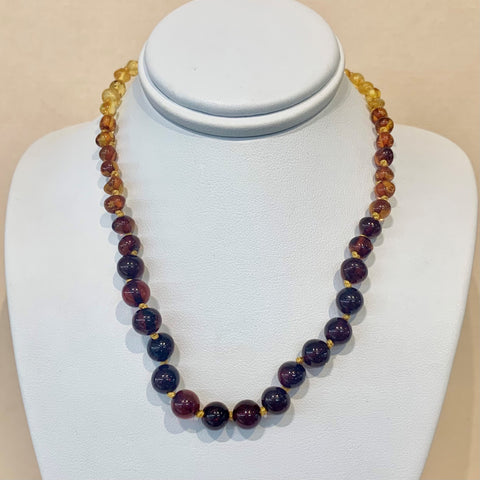 Multi-coloured Amber Baby Necklace - G8730