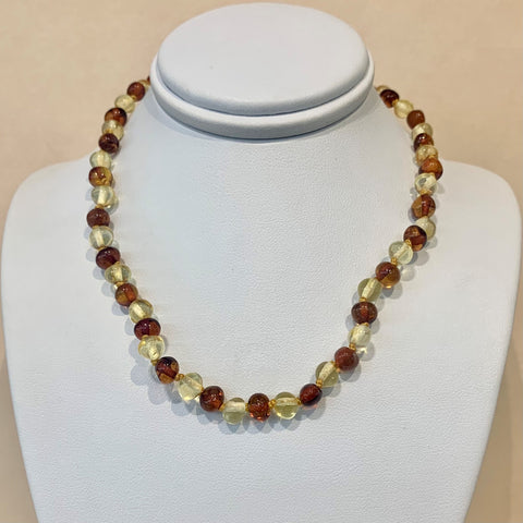 Multi-coloured Amber Baby Necklace - G8731