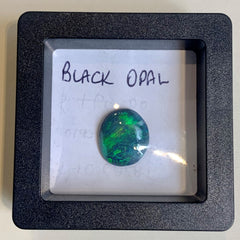 3.4 Carat Round Solid Black Opal