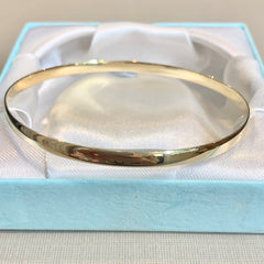 9ct Yellow Gold Solid Bangle - G6592