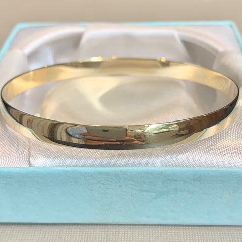 9ct Yellow Gold Solid Bangle - G7039