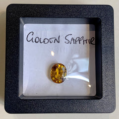 4.15 Carat Natural Oval Golden Sapphire