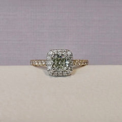 1.5ct Green Lab-Grown Diamond Engagement Ring - R2806