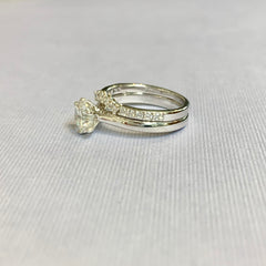 18ct White Gold Diamond Bridal Set 1.25ct TDW - R2756