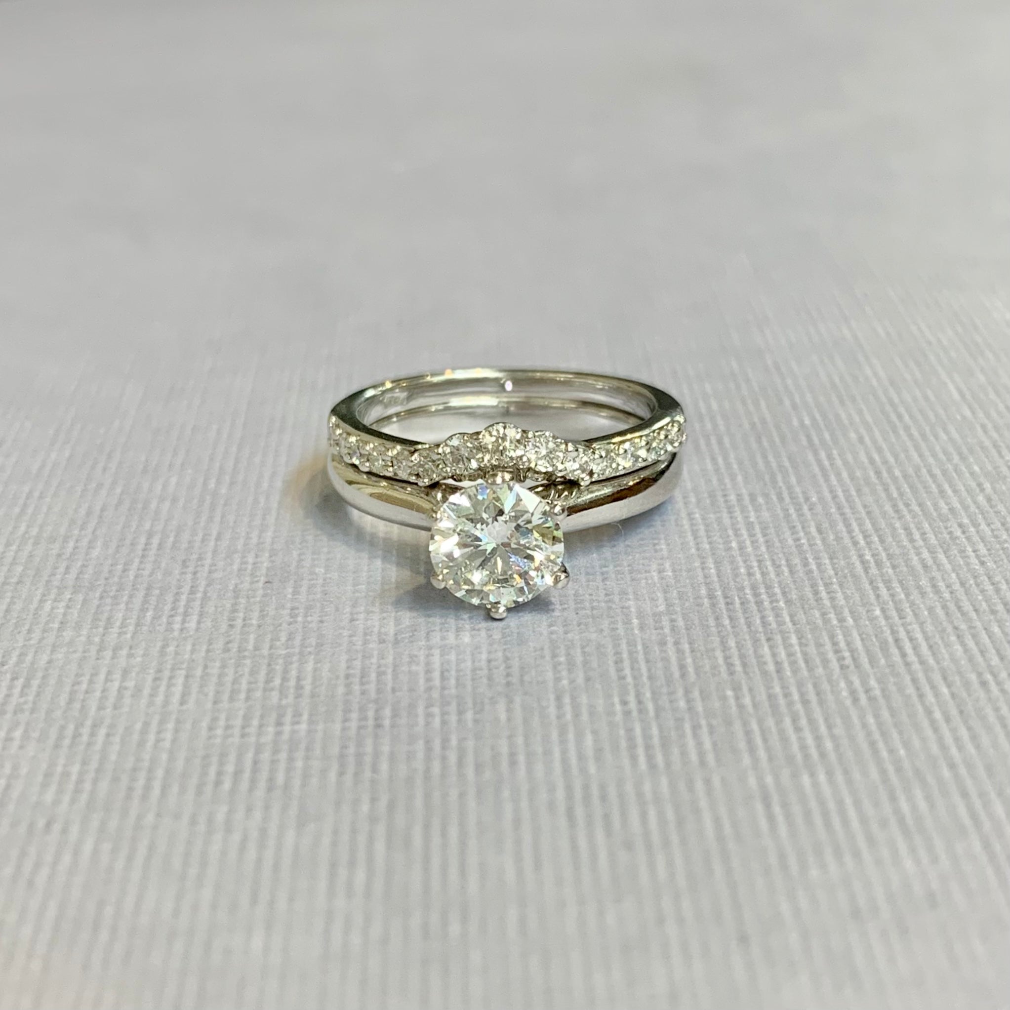 18ct White Gold Diamond Bridal Set TDW R2756 Jewel of