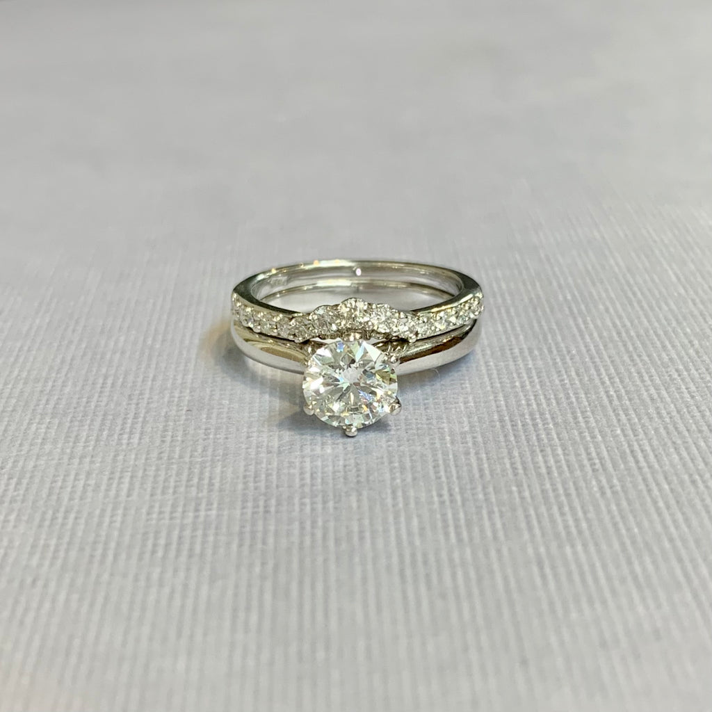 18ct White Gold Diamond Bridal Set 1.25ct TDW - R2756
