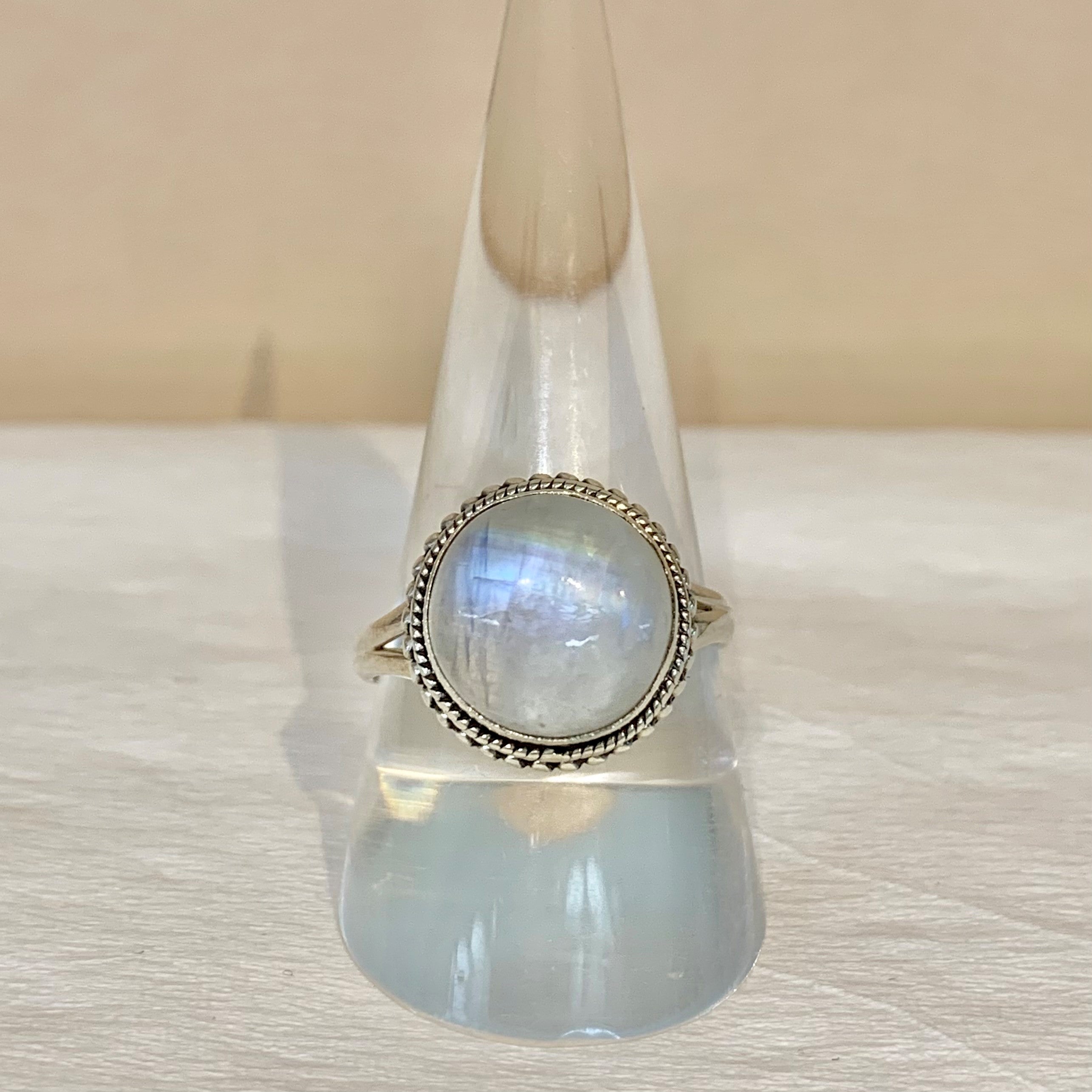 Sterling Silver Round Moonstone Ring G7613 Jewel of the Bay